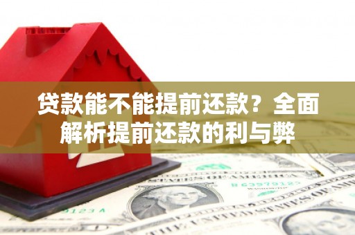 偃师贷款能不能提前还款？全面解析提前还款的利与弊