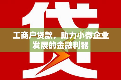 山南工商户贷款，助力小微企业发展的金融利器