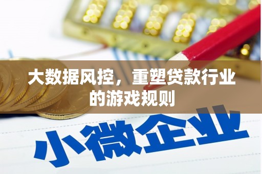 任丘大数据风控，重塑贷款行业的游戏规则