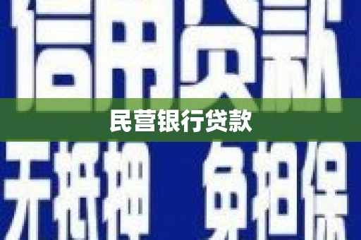 青阳民营银行贷款