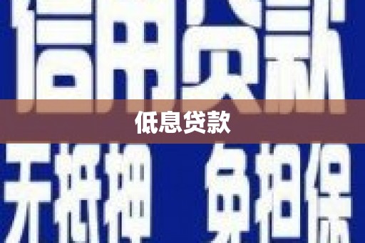 新店低息贷款