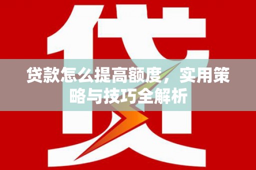 玉树贷款怎么提高额度，实用策略与技巧全解析