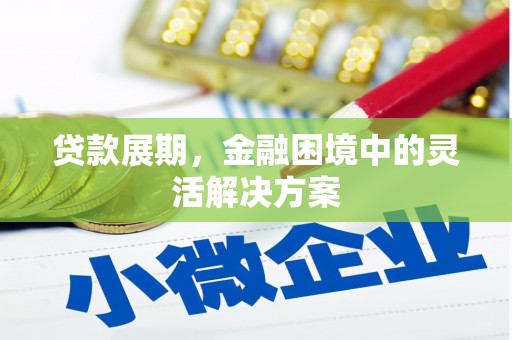 埔心贷款展期，金融困境中的灵活解决方案