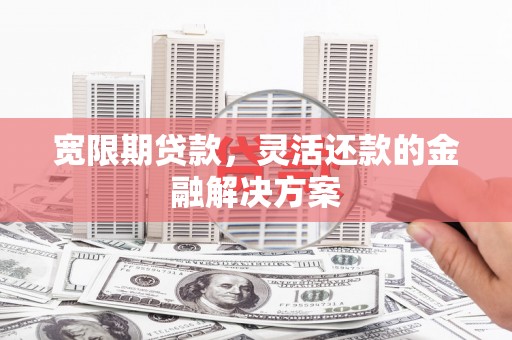 岳阳宽限期贷款，灵活还款的金融解决方案