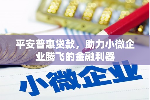 将乐平安普惠贷款，助力小微企业腾飞的金融利器