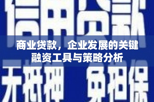 青浦商业贷款，企业发展的关键融资工具与策略分析