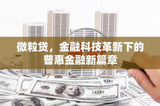 裕华微粒贷，金融科技革新下的普惠金融新篇章