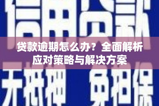 兰州贷款逾期怎么办？全面解析应对策略与解决方案